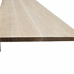 Unfinished White Oak Solid Hardwood 5/8 in thick x 11.5 in wide x 36 in Length Retro Fit Tread